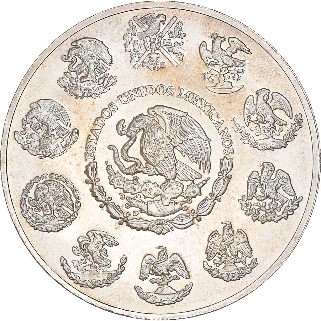Coin, Mexico, 2 Onzas, 2 Troy Ounces of Silver, 2005, Mexico City, MS(60-62)