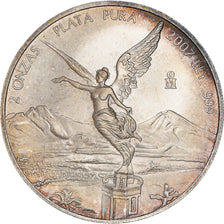 Coin, Mexico, 2 Onzas, 2 Troy Ounces of Silver, 2007, Mexico City, MS(63)
