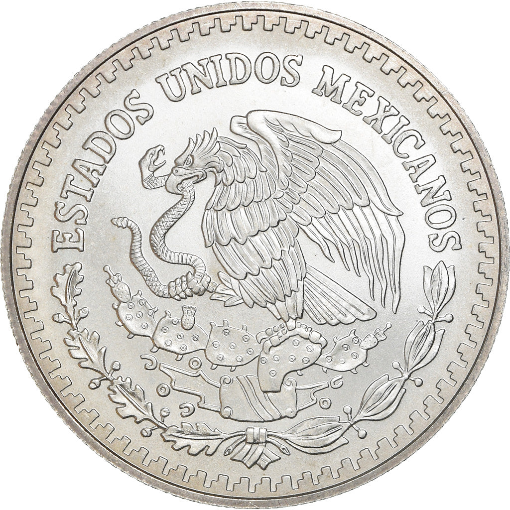 Coin, Mexico, Onza, Troy Ounce of Silver, 1997, Mexico City, MS(63), Silver