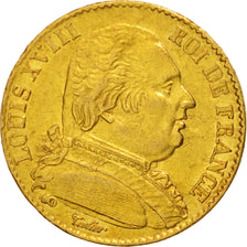 Munten, Frankrijk, Louis XVIII, Louis XVIII, 20 Francs, 1815, Lille, ZF+, Goud