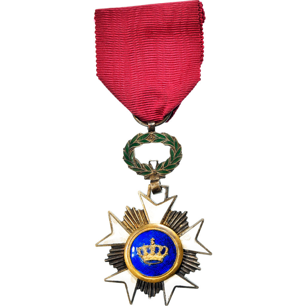 Belgium, Ordre de la Couronne, Léopold II, Medal, Excellent Quality, Silvered