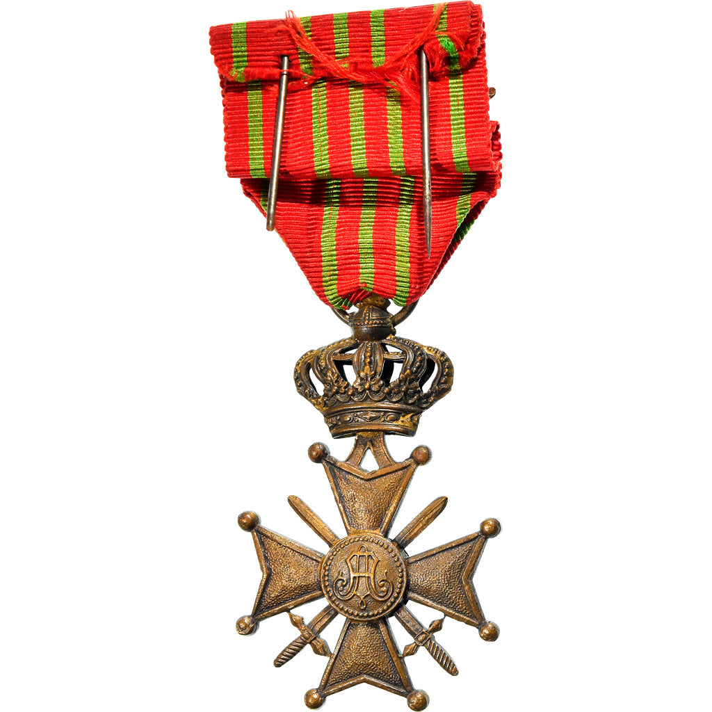 Belgia, Croix de Guerre, Medal, 1914-1918, Stan menniczy, Brązowy, 40
