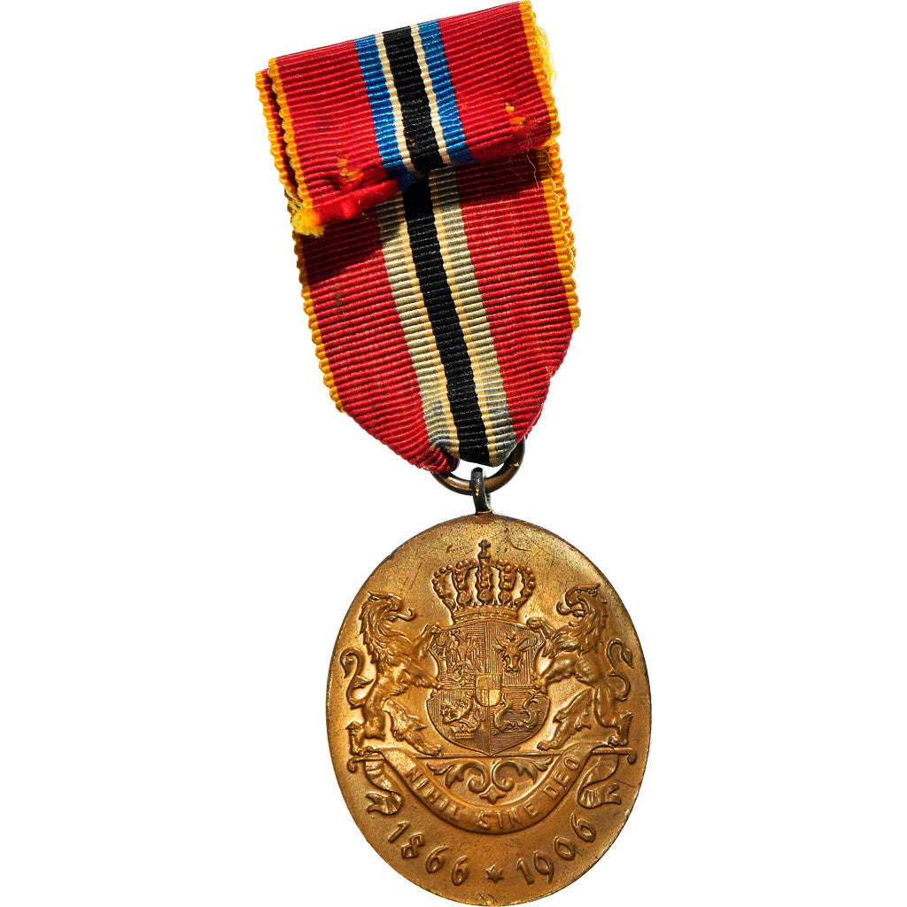 Romania, Carol Ier, 40 Ans de Règne, Medal, 1906, Excellent Quality, Telge