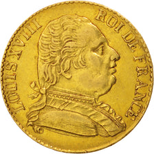 France, Louis XVIII, 20 Francs, 1815, London, TTB, Or, KM:706.7,Gadoury1027