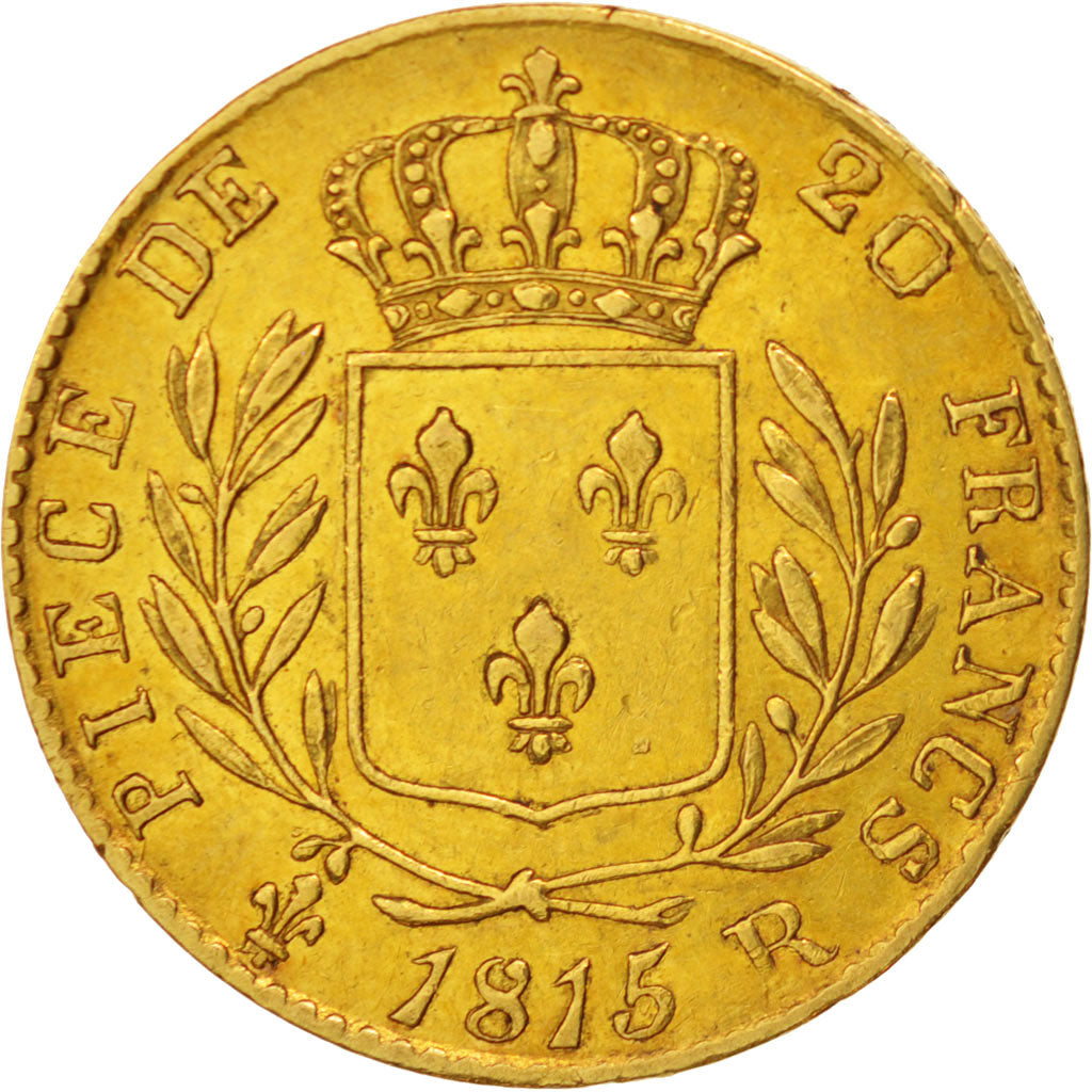 France, Louis XVIII, 20 Francs, 1815, London, TTB, Or, KM:706.7,Gadoury1027