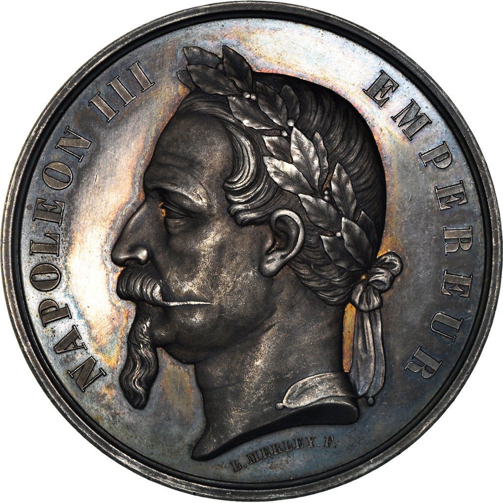 France, Medal, Napoléon III, Traité de Commerce avec l'Angleterre, 1860