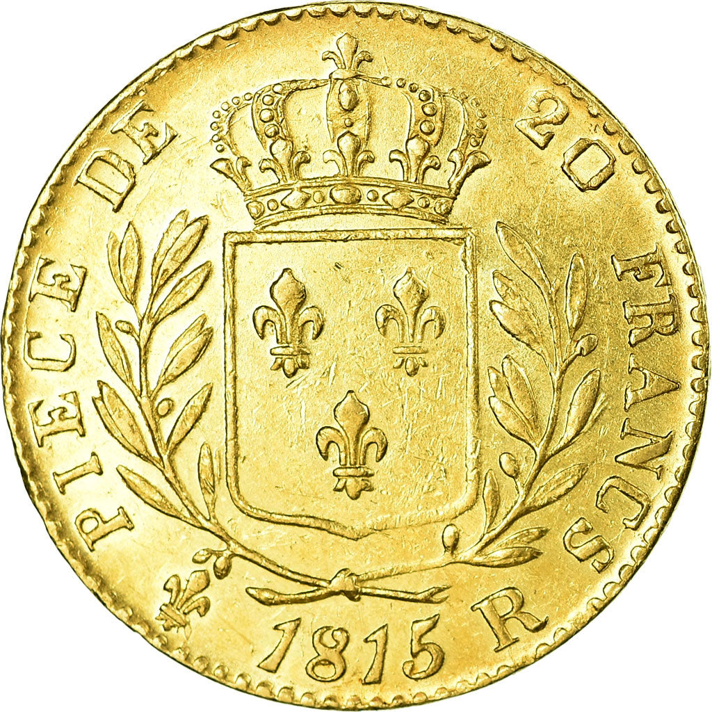 Coin, France, Louis XVIII, Louis XVIII, 20 Francs, 1815, London, AU(55-58)