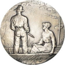 Frankreich, Medaille, Art Nouveau, Fédération de Pêche du Pas-de-Calais