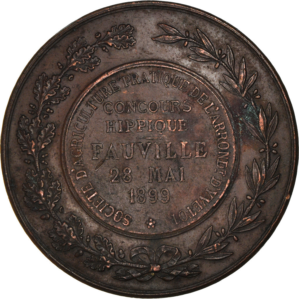 Frankrijk, Medaille, Agriculture, Concours Hippique, Fauville, Yvetôt, 1899