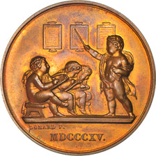 France, Medal, Education, Instruction Elémentaire, 1815, Domard, MS(63), Bronze