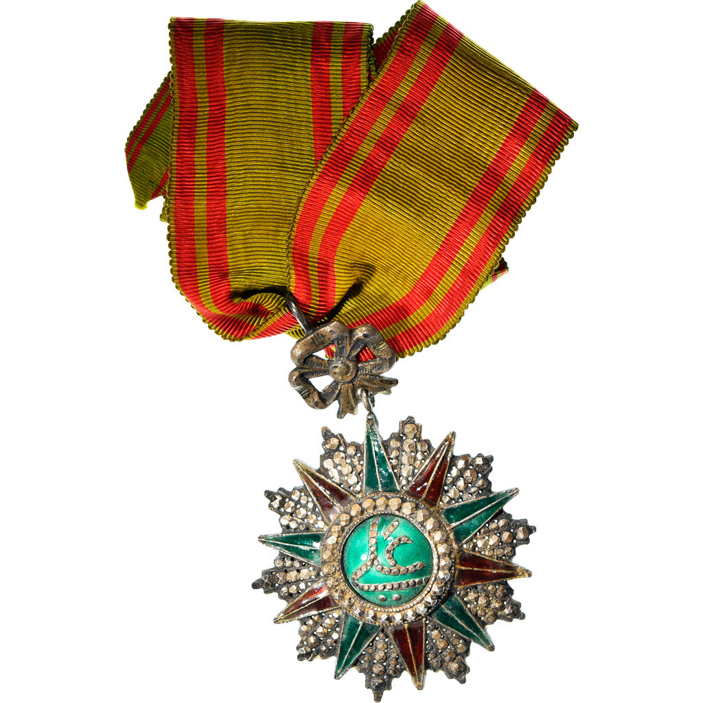 Tunisia, Ordre du Nicham al Iftikar, Commandeur, Mohamed III, Medal, 1874