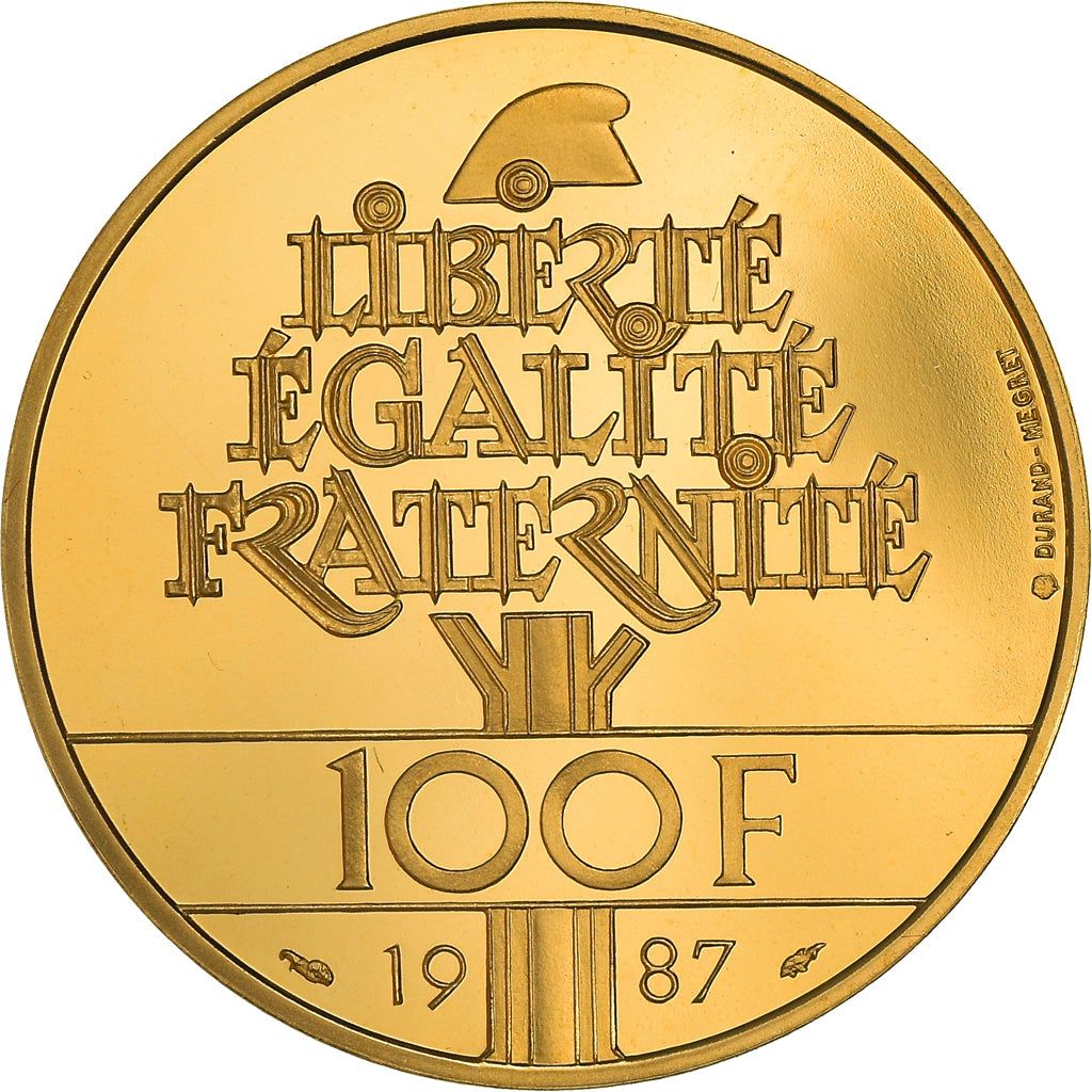 Coin, France, La Fayette, 100 Francs, 1987, MS(65-70), Gold, KM:962b