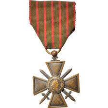 Francja, Croix de Guerre, Medal, 1914-1917, Doskonała jakość, Bronze, 38