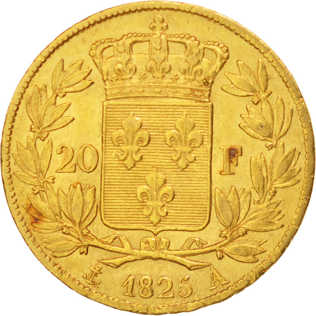 France, Charles X, 20 Francs, 1825, Paris, TTB, Or, KM:726.1, Gadoury:1029