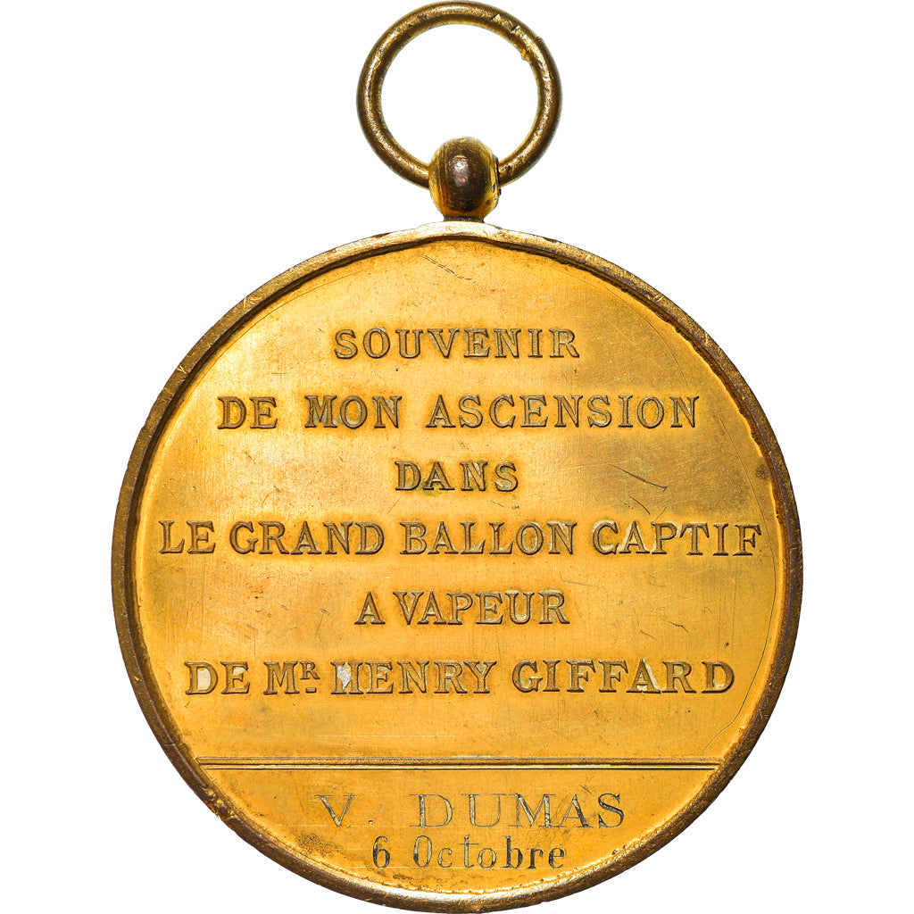 Frankrijk, Medaille, Ascension en Ballon Captif à Vapeur, Panorama de Paris