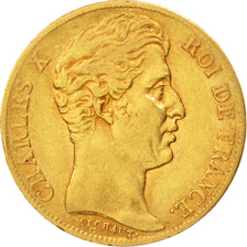 Frankreich, Charles X, 20 Francs, 1827,Paris,VF(30-35),Gold,KM:726.1,Gadoury1029