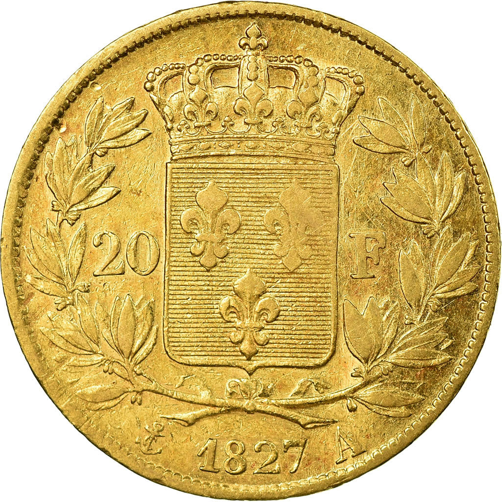 Monnaie, France, Charles X, 20 Francs, 1827, Paris, TTB, Or, KM:726.1