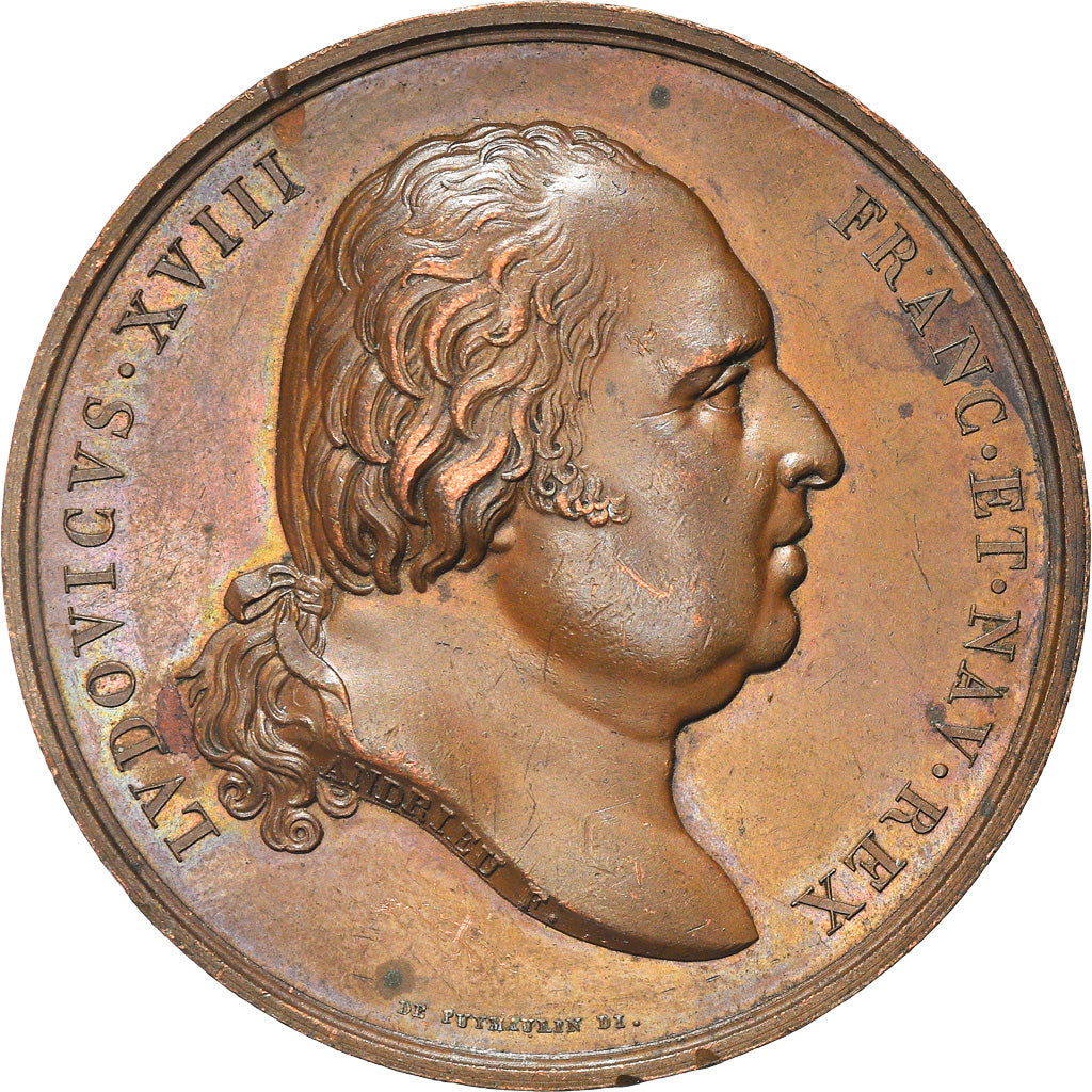 France, Medal, Louis XVIII, Anniversaire de la Première Restauration, History