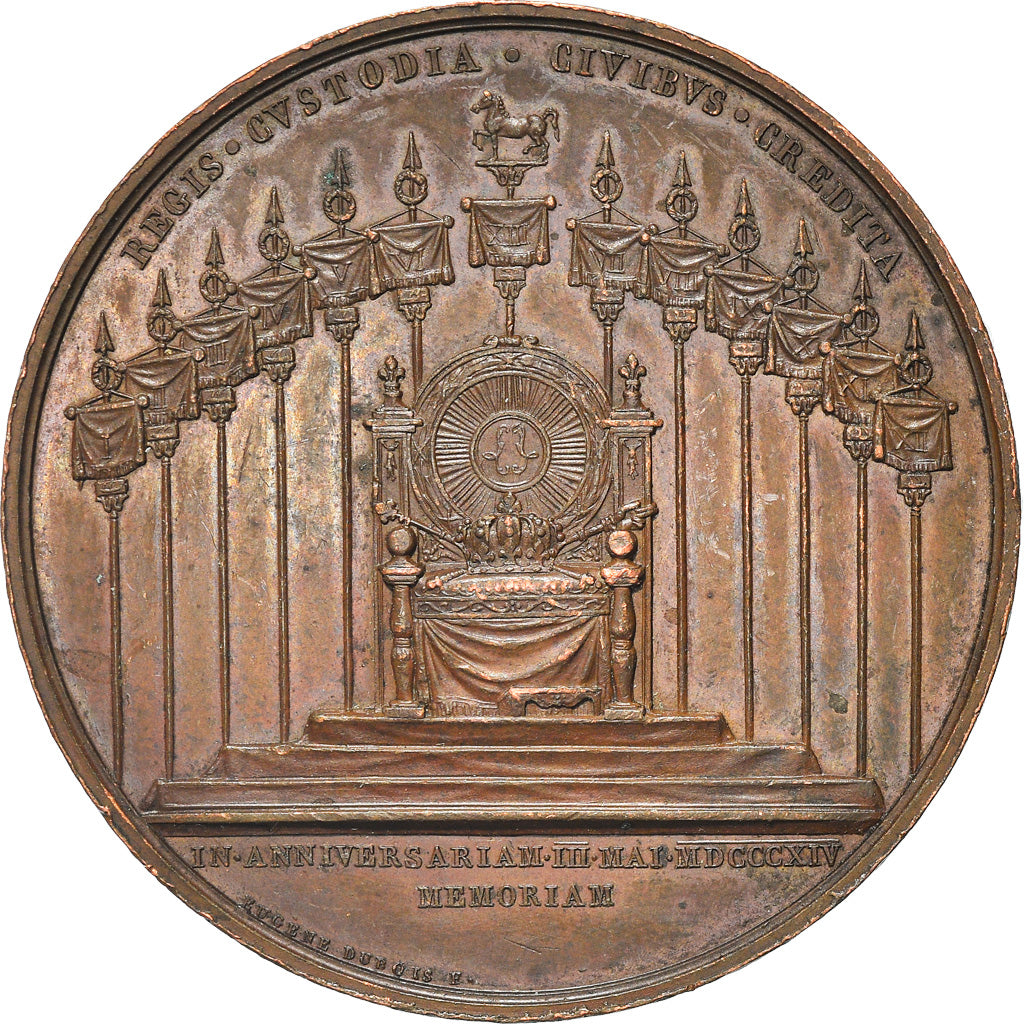 France, Medal, Louis XVIII, Anniversaire de la Première Restauration, History