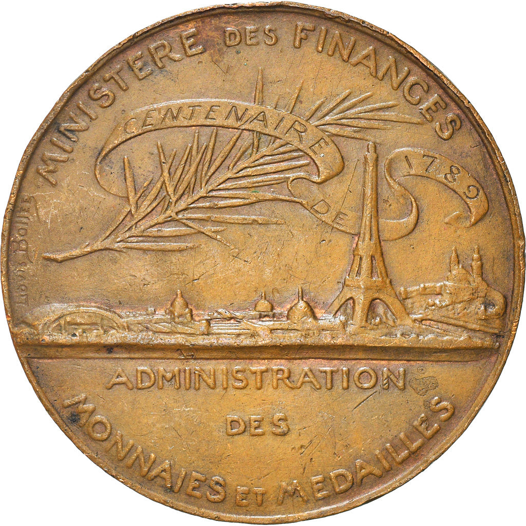 France, Médaille, Administration des Monnaies et Médailles, Centenaire, 1889