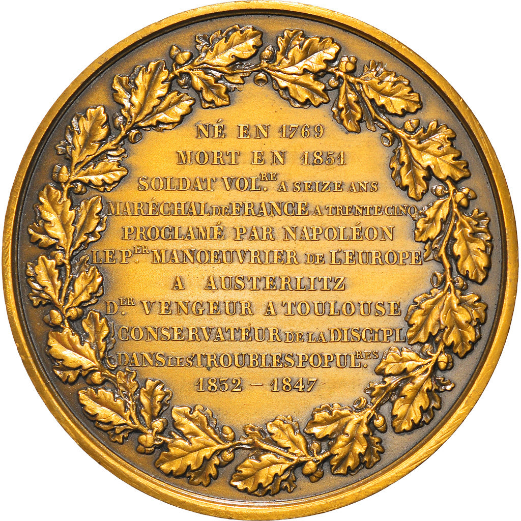 France, Medal, Maréchal Soult, Duc de Dalmatie, History, Caqué, MS(63), Bronze
