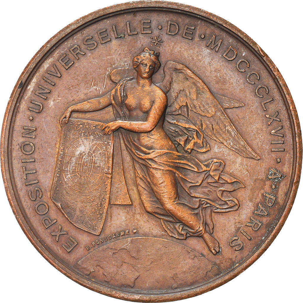 France, Medal, Exposition universelle de Paris, 1867, Ponscarme, EF(40-45)