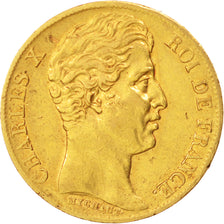 France, Charles X, 20 Francs, 1830, Lille, EF(40-45), Gold, KM:726.4,Gadoury1029
