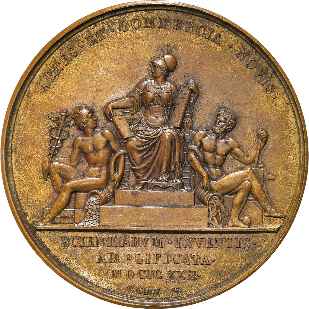 France, Medal, Louis XVIII, Scientarum Inventis Amplificata, History, 1822