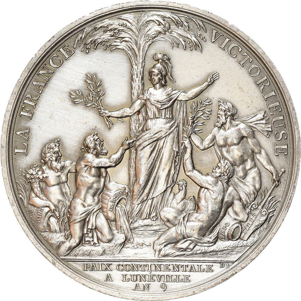 France, Medal, Napoléon Bonaparte, Paix de Lunéville, History, 1972, Duvivier