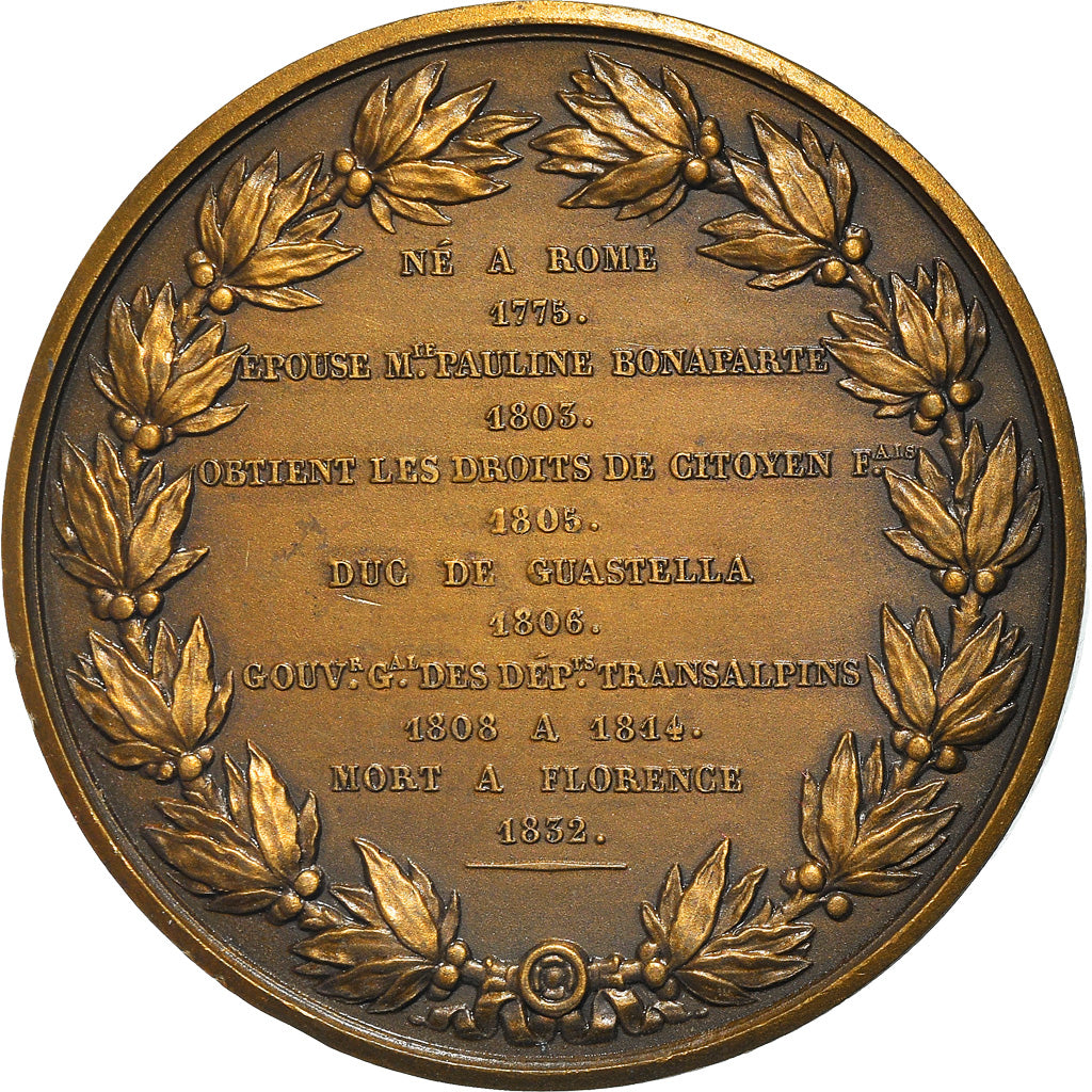 France, Médaille, First French Empire, Hommage au Prince Camille Borghèse