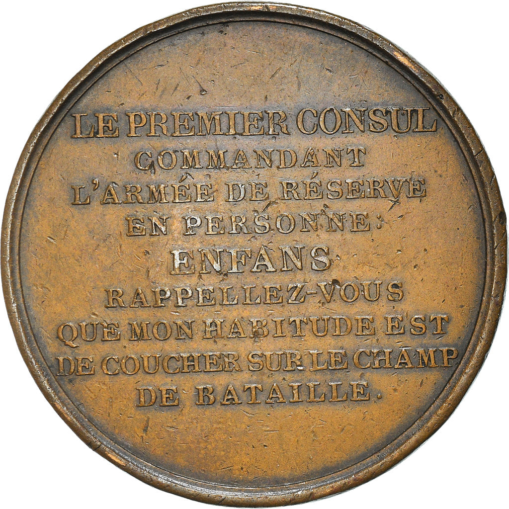 Francia, medalla, Napoléon Bonaparte, Bataille de Marengo (1800), History