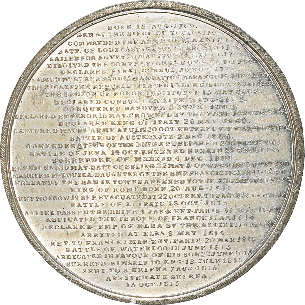 Zjednoczone Królestwo Wielkiej Brytanii, Medal, Georges IV, Death of Napoleon