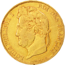 Moneda, Francia, Louis-Philippe, 20 Francs, 1834, Paris, BC+, Oro, KM:750.1