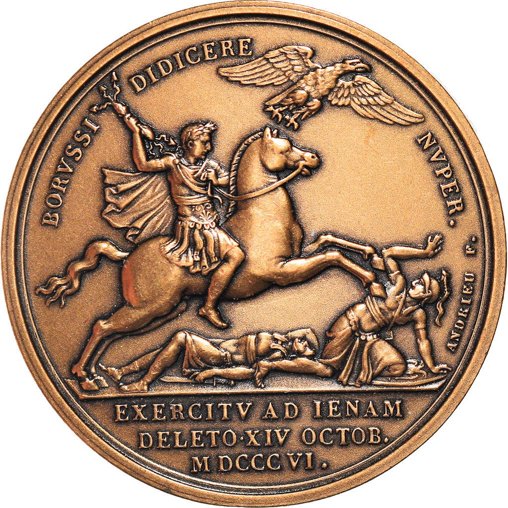 France, Medal, Napoléon Ier, Bataille d'Iena, 1806, Andrieu, Restrike, MS(63)