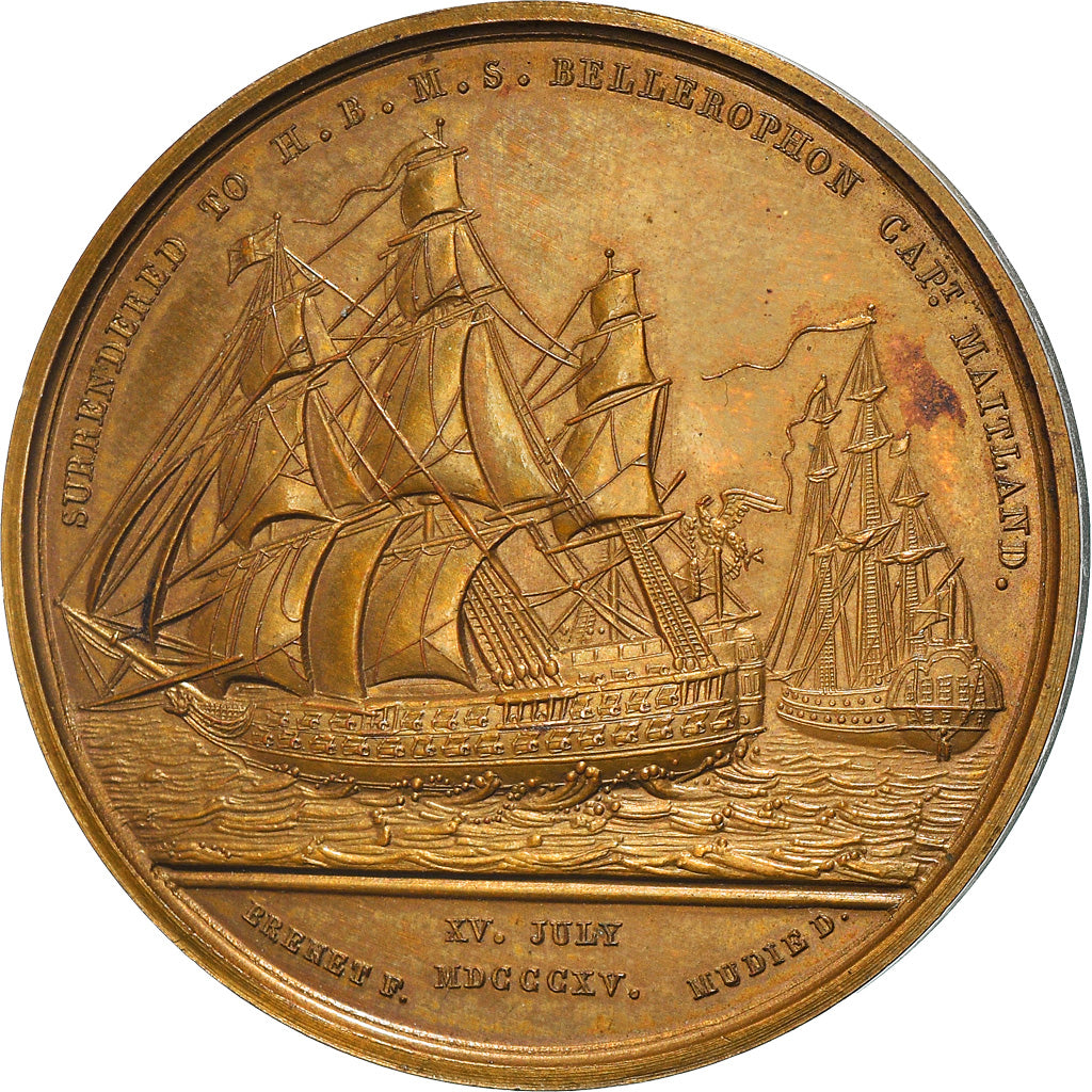 France, Médaille, Napoléon Ier, HMS Bellerophon, History, 1815, Brenet