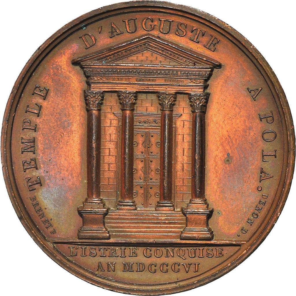 Frankreich, Medaille, Napoleon Ier , Temple d'Auguste, 1806, Andrieu, Restrike