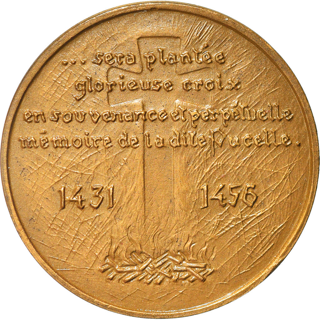 France, Medal, Jeanne d'Arc, 7 Juillet 1456, History, Coeffin, MS(63), Bronze