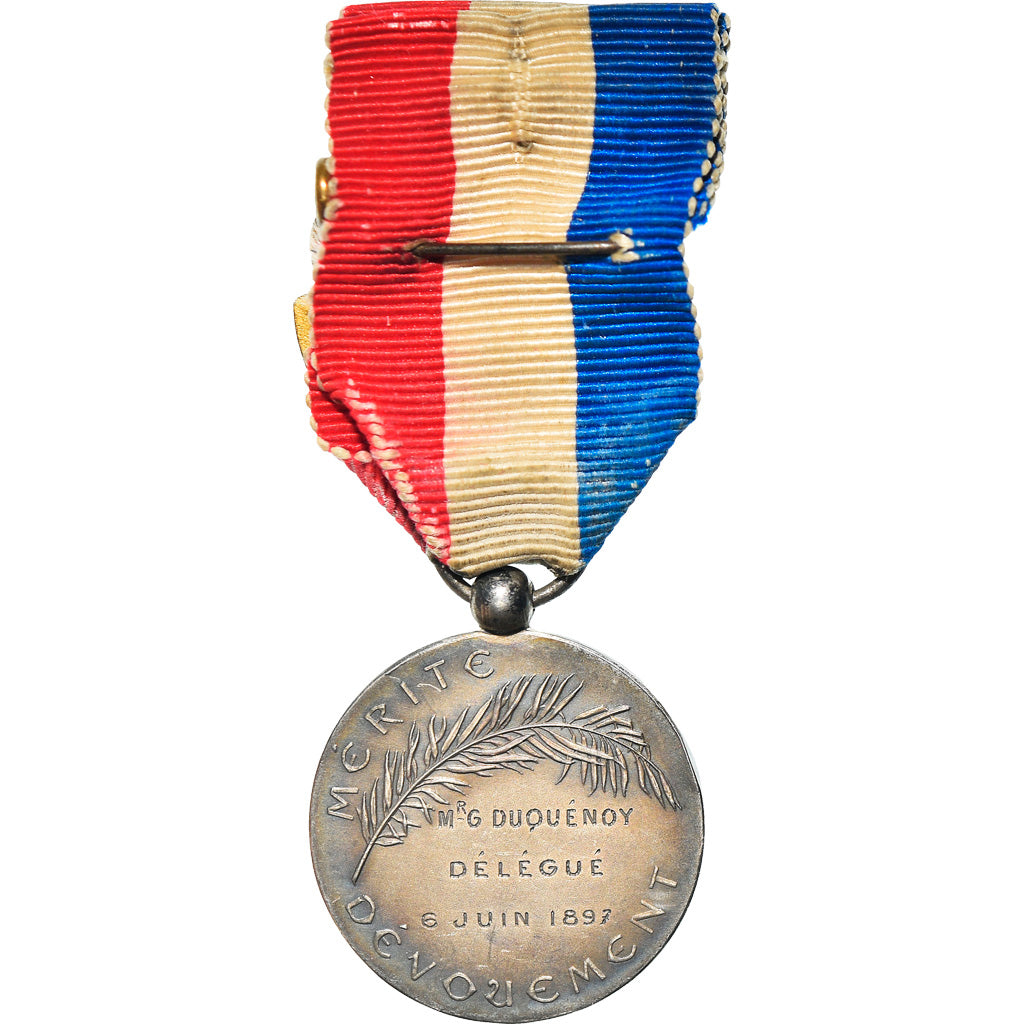 France, Le Souvenir Français, Mérite-Dévouement, Medal, 1897, Very Good