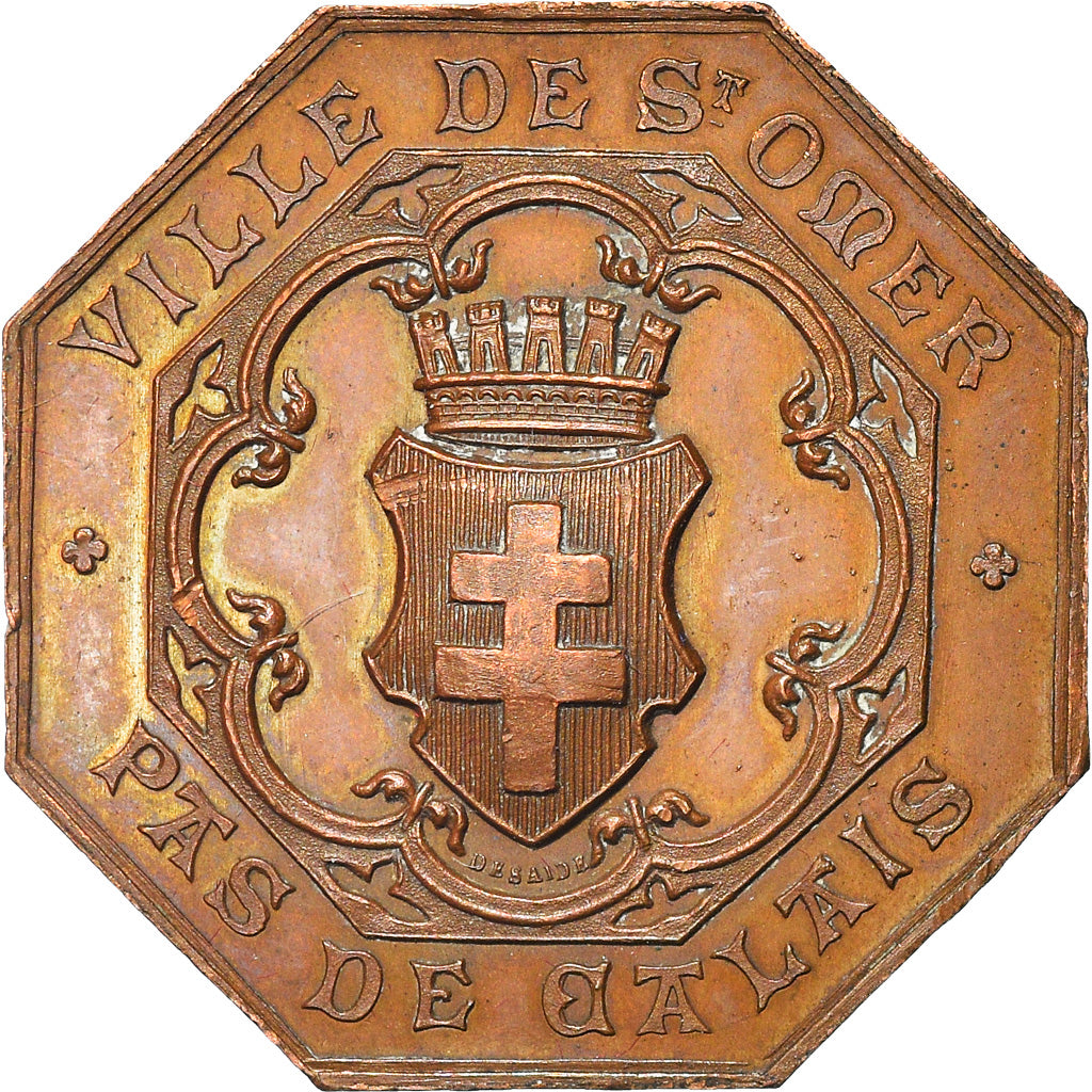 Francia, Token, Fêtes de Bienfaisance de Saint-Omer, 1868, Desaide, SPL-, Rame