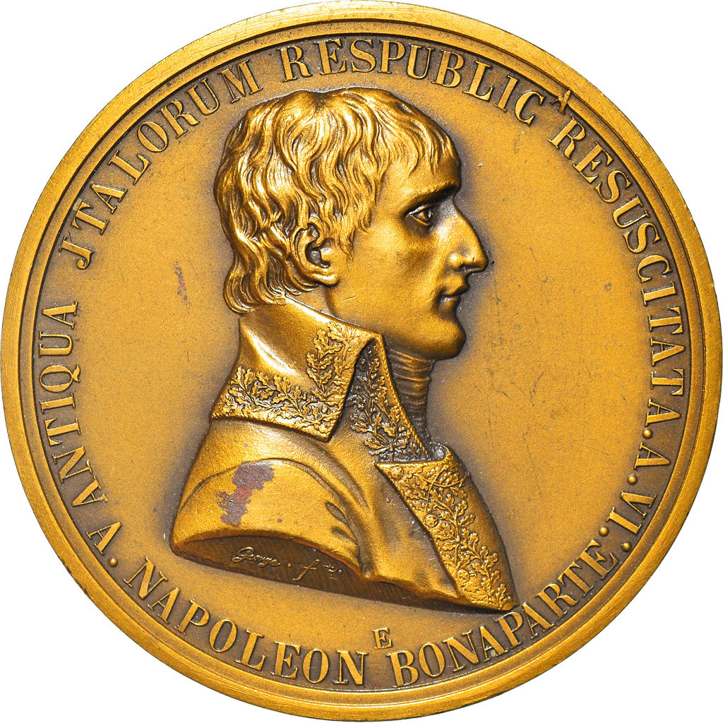 France, Medal, Napoléon Bonaparte, Constitution de la République italienne à