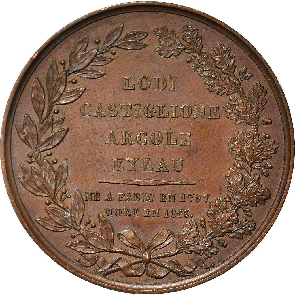 Francia, medaglia, Premier Empire, Décès de Pierre Augereau, Duc de