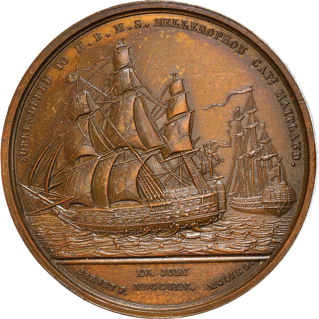 France, Médaille, Napoléon Ier, HMS Bellerophon, History, 1815, Brenet