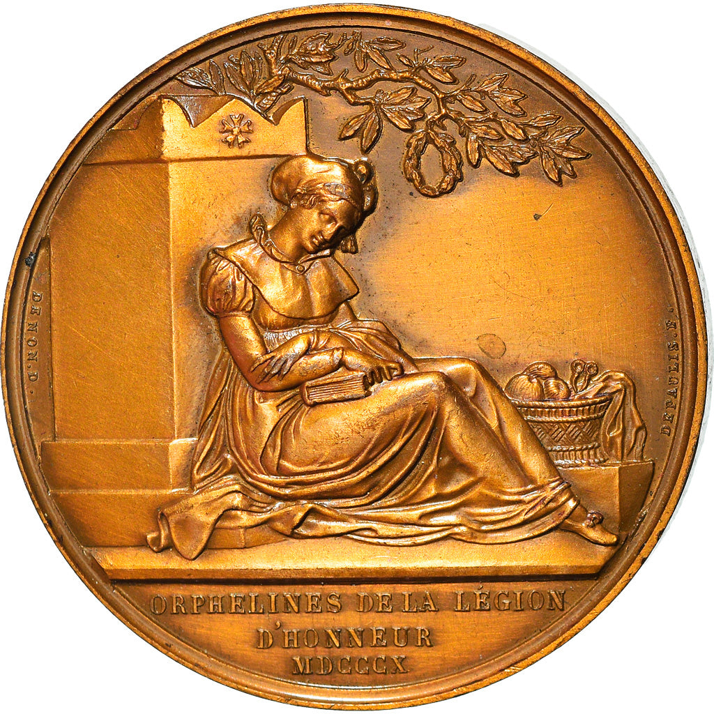 France, Medal, Napoleon I, Orphelines de la Légion d'Honneur, History, 1810