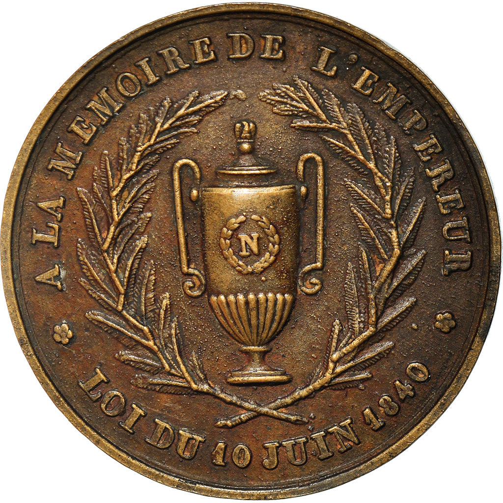 France, Medal, Napoléon Ier, A la Mémoire de l'Empereur, History, 1840