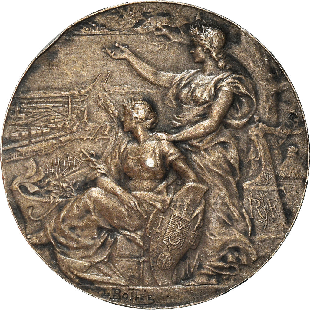 Francia, medaglia, Chambre de Commerce de Calais, Business & industry, 1828