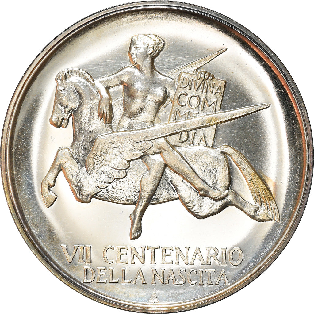 Italie, Médaille, Dante, 7ème Centenario della Nascita, Arts & Culture, 1965