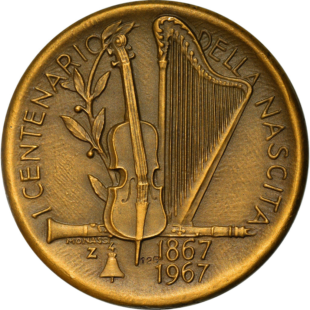 Italy, Medal, Arturo Toscanini, Musique, 1967, Monassi, MS(64), Bronze