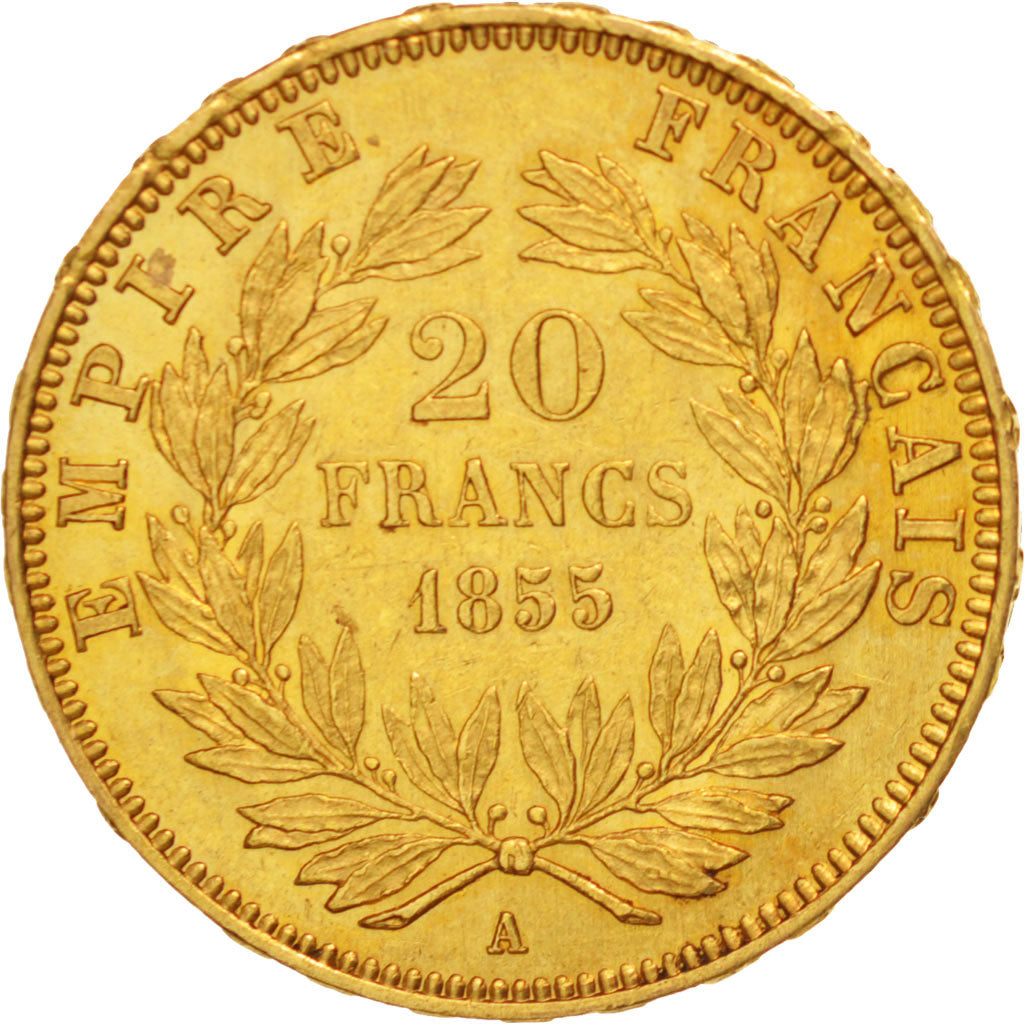 Monnaie, France, Napoleon III, Napoléon III, 20 Francs, 1855, Paris, SUP, Or