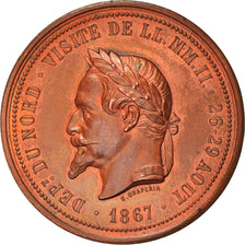 Francia, medaglia, Napoléon III, Visite de la Chambre de Commerce de Lille