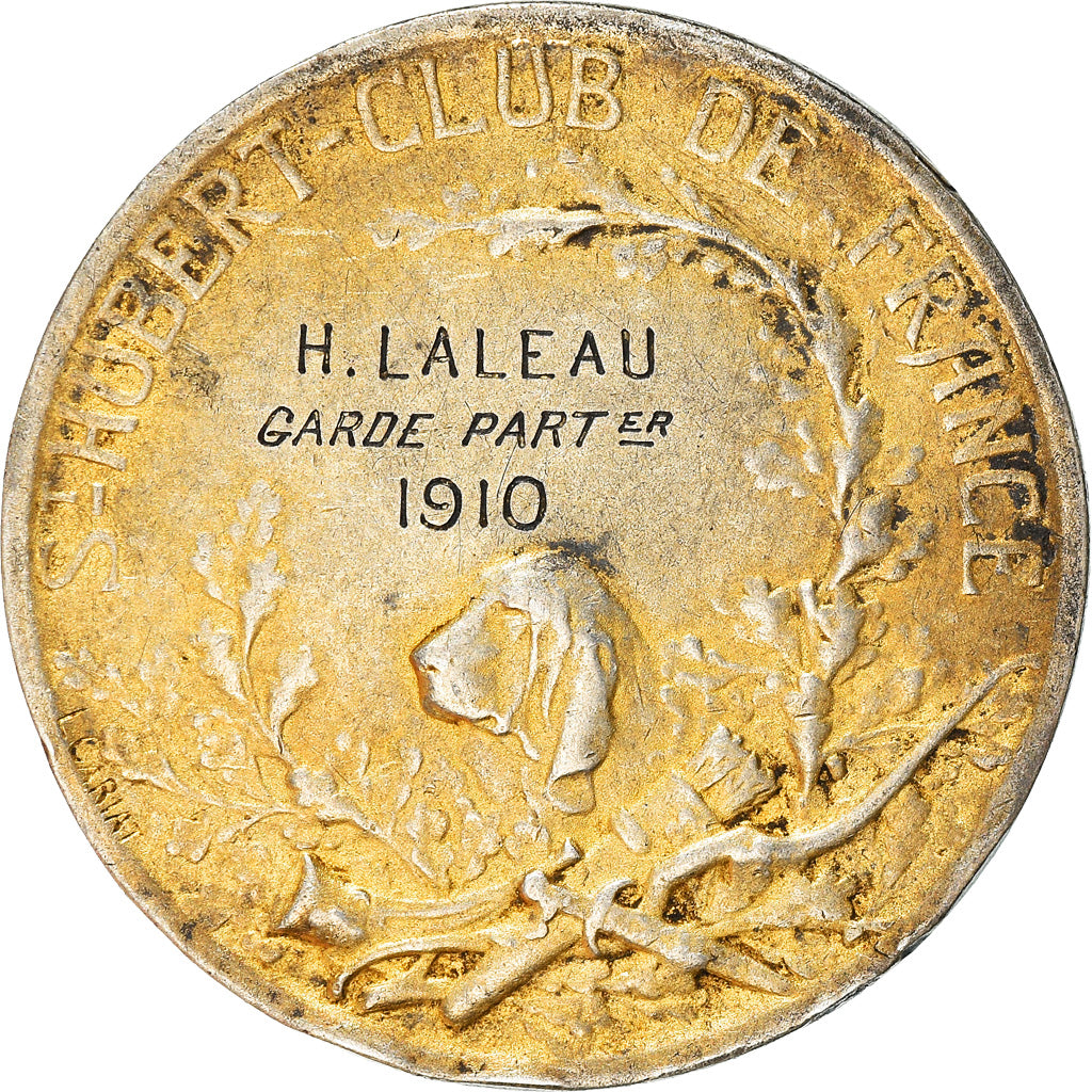 Frankreich, Medaille, Saint Hubert-Club de France, 1910, Cariat, SS+, Silber